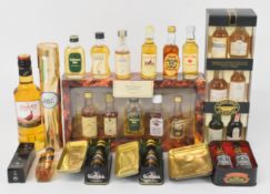 Twenty-five 5cl Whisky miniatures to include Cragganmore, Dalwhinnie, Oban, Johnnie Walker Black