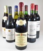 Eight bottles of French red wine comprising Chateau Ducluzeau Listrac-Medo 1990, Chateau La Raze
