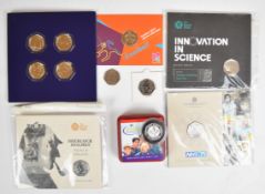 Ten 50 pence pieces comprising 2009 Kew Gardens, 2007 proof silver Scouting example, NHS 75,