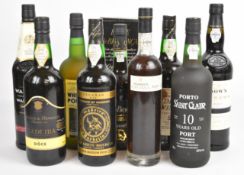 Nine bottles of vintage Port and Madeira to include Ferreira, Henriques & Henriques, Dow's, Warre'