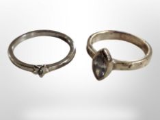 Two silver rings
