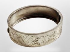 A vintage silver bangle