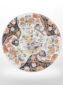 A large late 19th century Japanese Arita ware Imari porcelain charger,