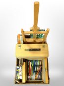 A box of Artist's box and easel,