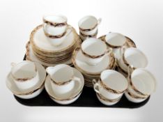 Forty two pieces of Foley Imari tea china