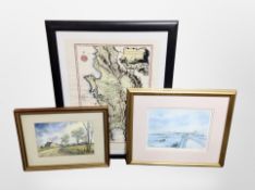 A hand coloured map of the Dutch Colony of the Cape of Good Hope after Rochette,