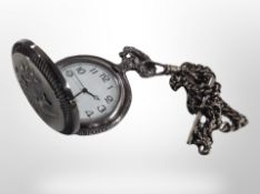 A pocket watch and chain