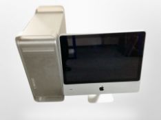 An Apple PowerMac G5 computer and iMac monitor CONDITION REPORT: No leads.