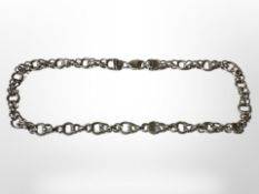 A fancy silver necklace