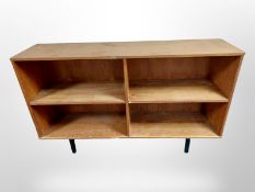 A 20th century Danish teak open bookcase,