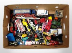 A box of 20th cenury playworn die cast vehicles, Corgi,