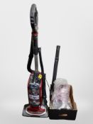 A Shark upright vacuum and accessories