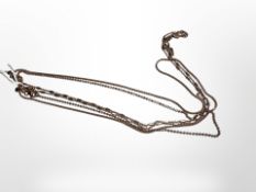 Three bronze necklace chains by Milor Italy