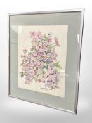 Margaret Adamson : Still life of flowers, watercolour,