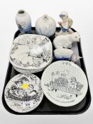 A group of Scandinavian ceramics, Bing and Grondhal vases,