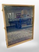 A glazed teak display case,
