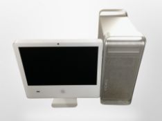 An Apple PowerMac G5 computer with lead and iMac monitor A1207 CONDITION REPORT: No