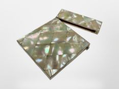 A Victorian mother of pearl card case