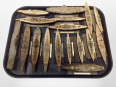 A collection of die cast model battle ships