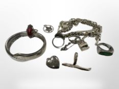 A group of chain, bracelet,