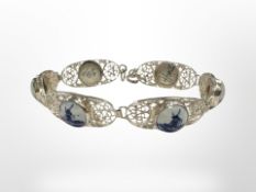 A Dutch style silver bracelet