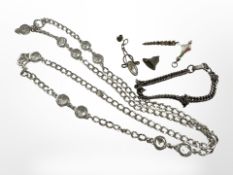 A group of costume chains etc