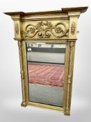 A Regency giltwood and gesso pier glass mirror,