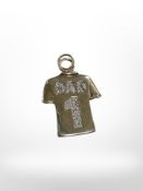 A silver 'DAD' fob