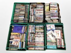 A pallet containing a large selection of CDs and DVDs