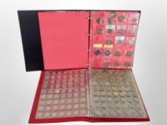 Two albums of coins.