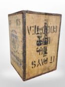 A vintage tea chest,