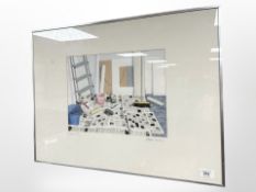 Kirsten Thorson : mixed media still life, 35cm x 27cm.