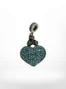 A silver heart pendant