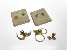 Five pairs of earrings