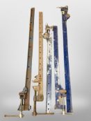 A group of sash clamps