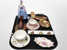 A group of ceramics including Royal Crown Derby Imari shallow dish,