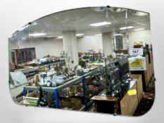 An Art Deco frameless mirror,