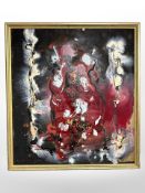 Continental school : abstract study, oil on board, 54cm x 60cm.