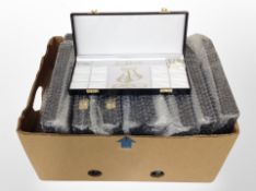 Approximately 21 ring display boxes, each taking 12 rings.