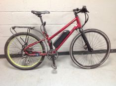 A lady's EZ3 Commute electric bike, with battery pack,