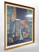 Continental school : abstract colour print, 47cm x 59cm.