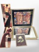 Two contemporary gilt framed mirrors,