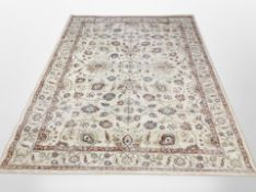 A machine made carpet of Zeigler design,