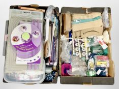 Two boxes of craft items