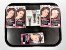 A group of new retail stock items - Five Pro-Colour Plus hair conditioners together with a Clinique