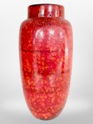 A West German glazed ceramic vase, height 51cm.