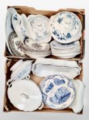 Two boxes of 20th century Scandinavian dinnerwares.