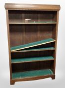 An oak open bookcase,