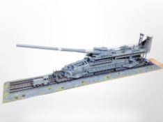 A scale model of the German Schwerer Gustav Railway Gun, length 110cm.