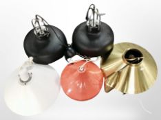 A group of 20th century Scandinavian light fittings.